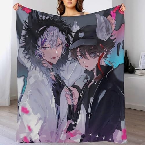 にじさんじ 毛布 大判ブランケット 125×150cm フランネルブランケット 高精細プリント 軽い 洗える 抗菌防ダニ 静電気対策 通年使える やわらか手触り 冷房対策 昼寝 子供 大人用 中文翻译 [並行輸入品]