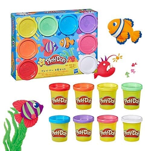 ハズブロ(HASBRO) 約56g 8色入りレインボーカラーのプレイ・ドー、新学期用品、2才以上のプリスクールの子供向け、子供向けのアート&クラフト 粘土 ねんど、こどもの日、子供の日プレゼント