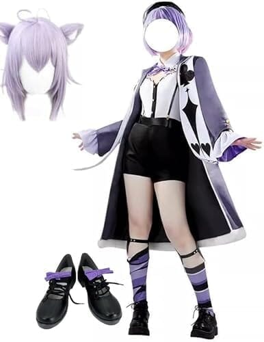 [ヤンババです] Hololive 猫又おかゆ コスプレ衣装 +ウィッグ+靴